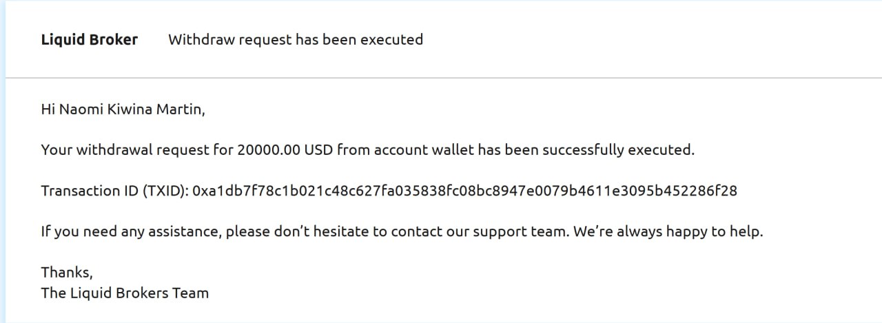 Withdrawal $20,000